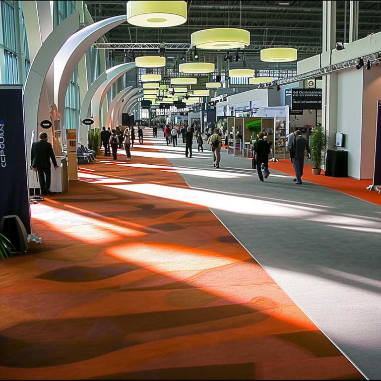 Exhibition hall carpet flooring in Hyderabad